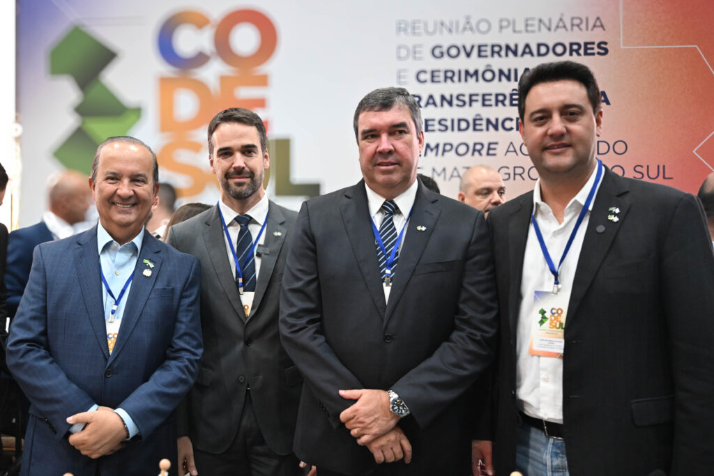 Leite transmite presidência do Codesul ao governador do MS, Eduardo Riedel